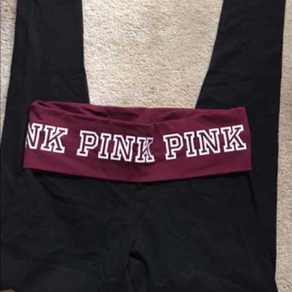 NIP VS PINK COTTON LEGGINGS LONG SLEEVE TEE RUBY - Picture 3 of 8